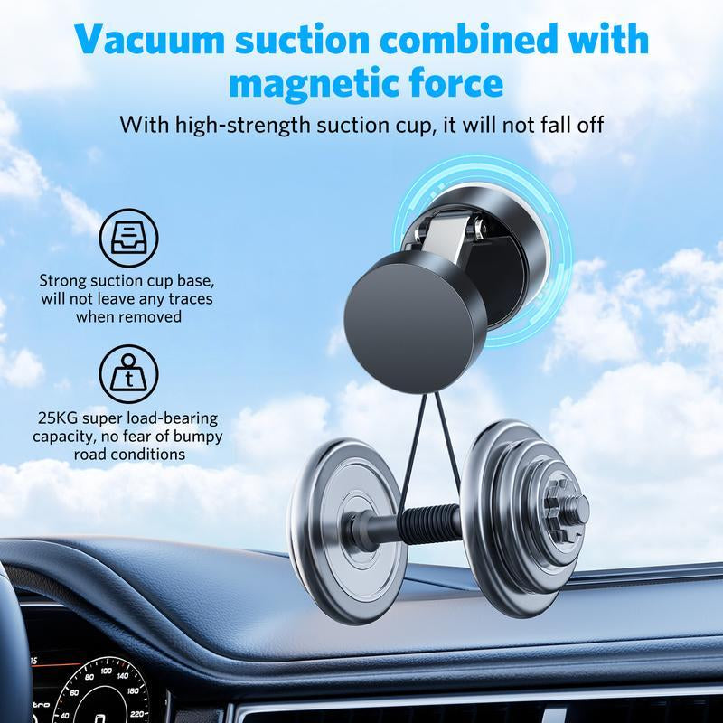 Vacuum Magnetic Phone Stand. Foldable and Retractable, Strongmagnet, Portable, Multi-Scene Useeasy to Use, Zero Bubbles, Your Screenstays Spotless