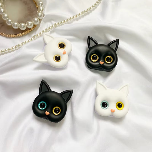 Pop Phone Holder Finger 3D Grip Sockets Grips Tok Cute Cat Makeup Mirror Phone Stand Adhesive Portable Ring