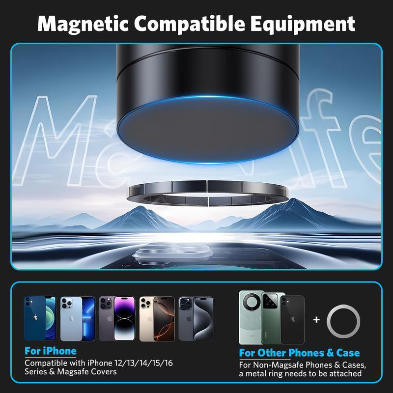 Vacuum Magnetic Phone Stand. Foldable and Retractable, Strongmagnet, Portable, Multi-Scene Useeasy to Use, Zero Bubbles, Your Screenstays Spotless