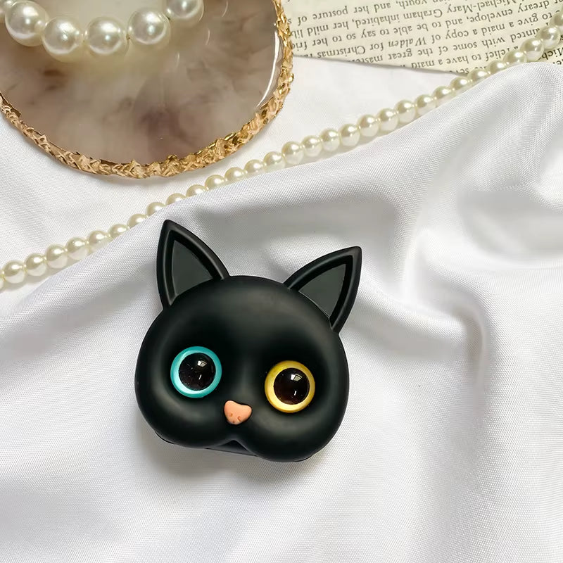 Pop Phone Holder Finger 3D Grip Sockets Grips Tok Cute Cat Makeup Mirror Phone Stand Adhesive Portable Ring