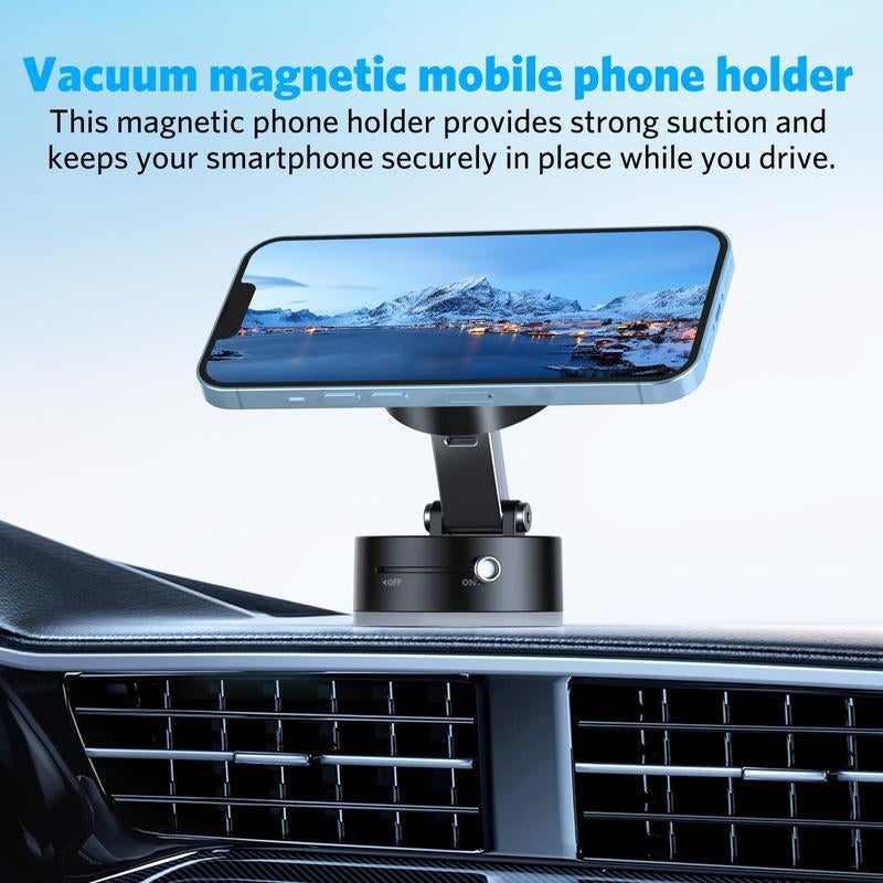 Vacuum Magnetic Phone Stand. Foldable and Retractable, Strongmagnet, Portable, Multi-Scene Useeasy to Use, Zero Bubbles, Your Screenstays Spotless