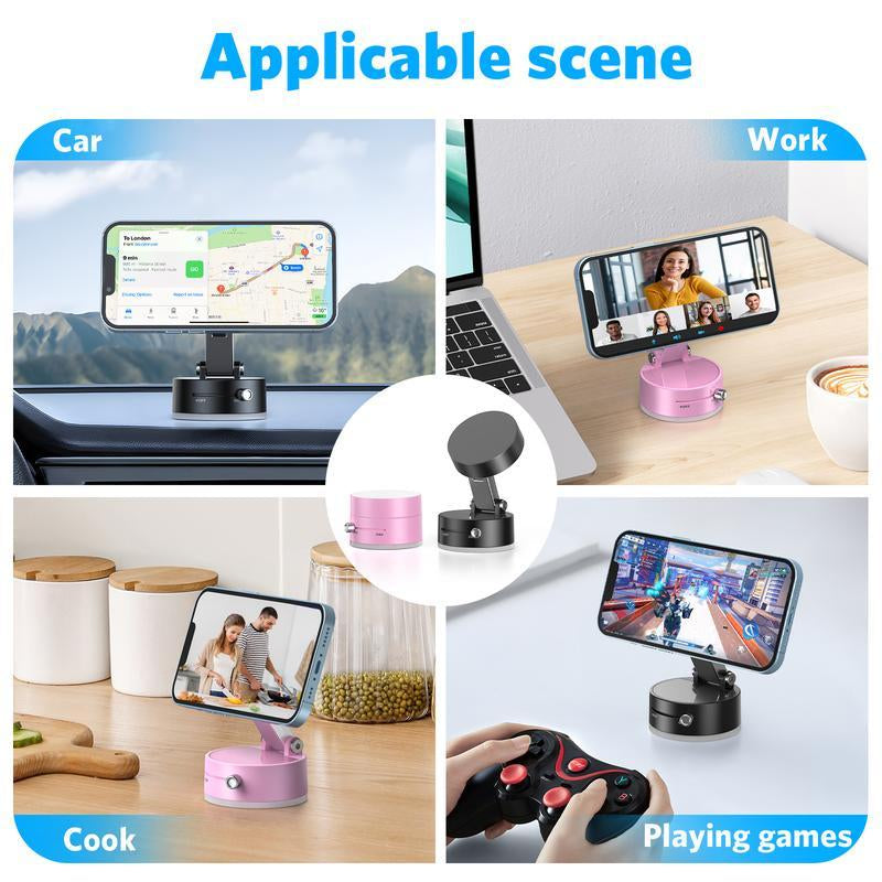 Vacuum Magnetic Phone Stand. Foldable and Retractable, Strongmagnet, Portable, Multi-Scene Useeasy to Use, Zero Bubbles, Your Screenstays Spotless