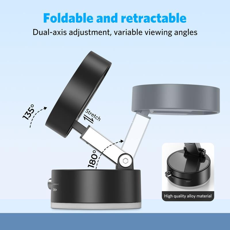 Vacuum Magnetic Phone Stand. Foldable and Retractable, Strongmagnet, Portable, Multi-Scene Useeasy to Use, Zero Bubbles, Your Screenstays Spotless